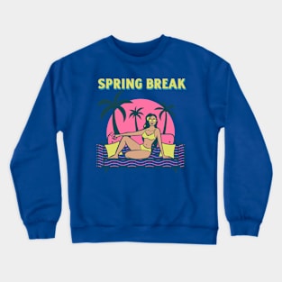 Spring Break pool party Vacation Summer Beach Vibes Crewneck Sweatshirt